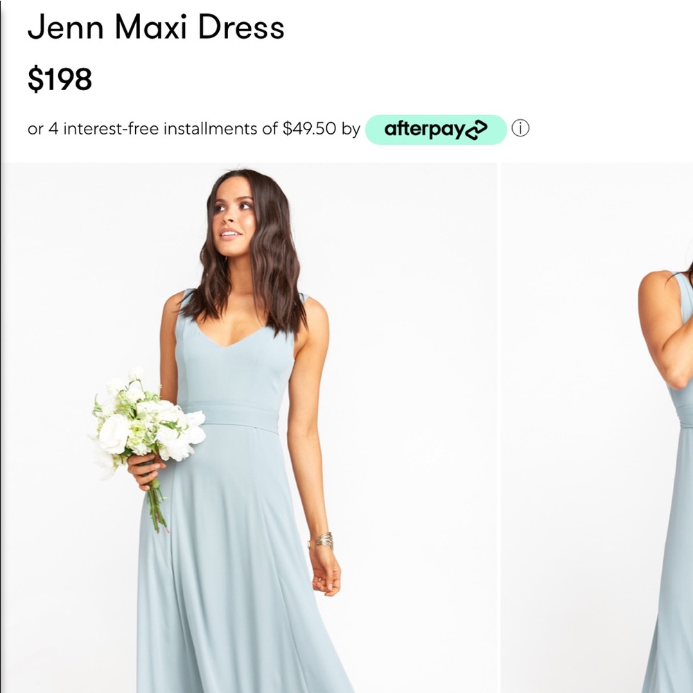 Show me your mumu Jenn dress in silver sage
